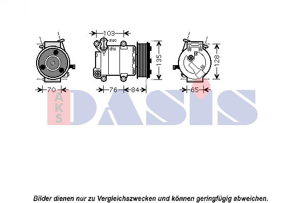 Kompressor, Klimaanlage AKS Dasis 851096N von AKS Dasis