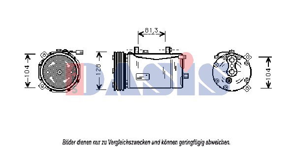 Kompressor, Klimaanlage AKS Dasis 851349N von AKS Dasis