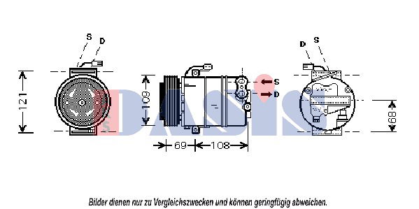 Kompressor, Klimaanlage AKS Dasis 851356N von AKS Dasis