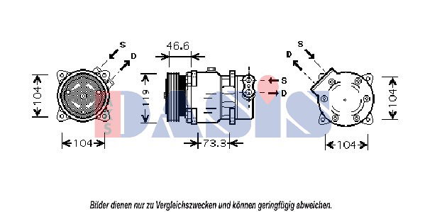 Kompressor, Klimaanlage AKS Dasis 851371N von AKS Dasis