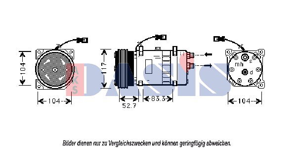 Kompressor, Klimaanlage AKS Dasis 851372N von AKS Dasis