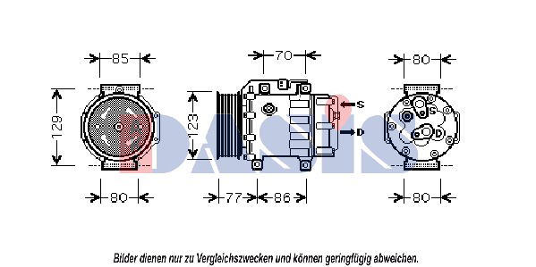 Kompressor, Klimaanlage AKS Dasis 851382N von AKS Dasis