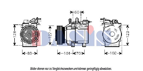 Kompressor, Klimaanlage AKS Dasis 851392N von AKS Dasis