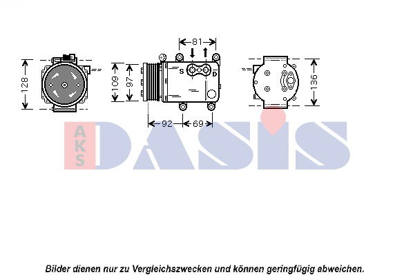 Kompressor, Klimaanlage AKS Dasis 851538N von AKS Dasis