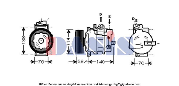 Kompressor, Klimaanlage AKS Dasis 851548N von AKS Dasis