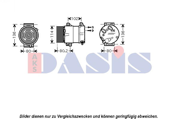 Kompressor, Klimaanlage AKS Dasis 851563N von AKS Dasis