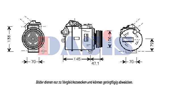 Kompressor, Klimaanlage AKS Dasis 851588N von AKS Dasis