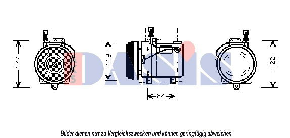 Kompressor, Klimaanlage AKS Dasis 851592N von AKS Dasis