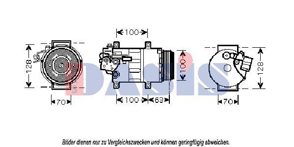 Kompressor, Klimaanlage AKS Dasis 851595N von AKS Dasis