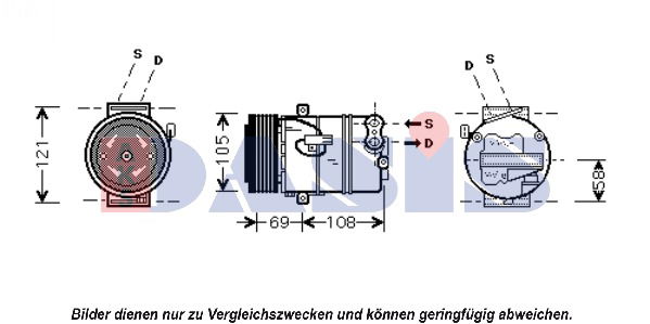 Kompressor, Klimaanlage AKS Dasis 851598N von AKS Dasis