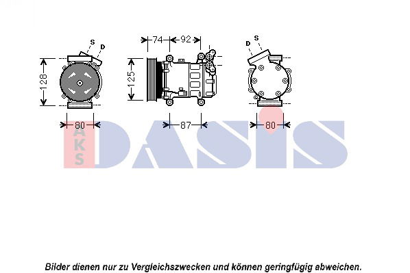 Kompressor, Klimaanlage AKS Dasis 851609N von AKS Dasis