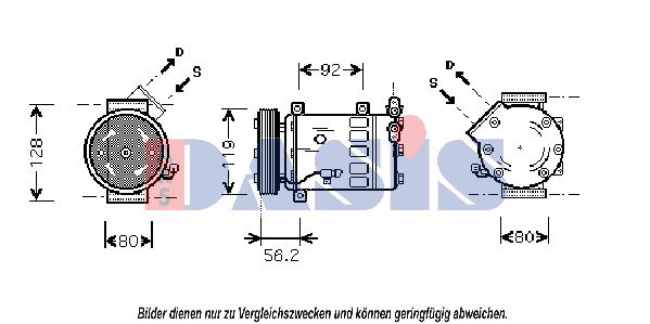 Kompressor, Klimaanlage AKS Dasis 851679N von AKS Dasis