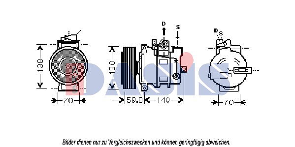 Kompressor, Klimaanlage AKS Dasis 851798N von AKS Dasis