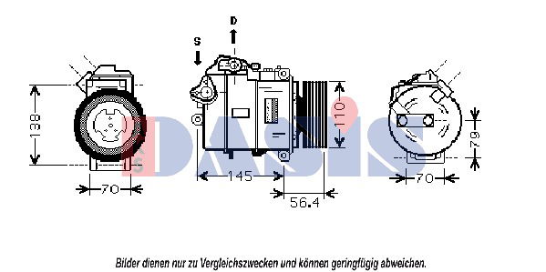 Kompressor, Klimaanlage AKS Dasis 851806N von AKS Dasis