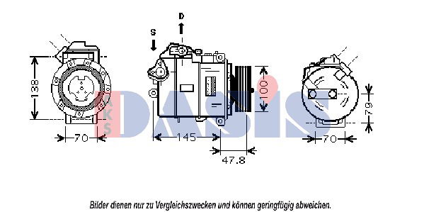 Kompressor, Klimaanlage AKS Dasis 851807N von AKS Dasis