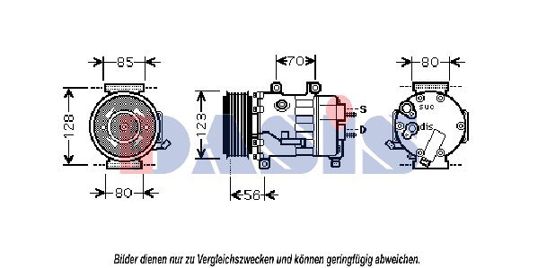 Kompressor, Klimaanlage AKS Dasis 851817N von AKS Dasis