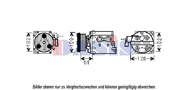 Kompressor, Klimaanlage AKS Dasis 851831N von AKS Dasis