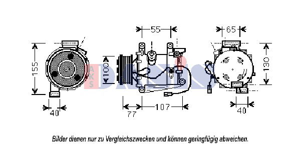 Kompressor, Klimaanlage AKS Dasis 851835N von AKS Dasis