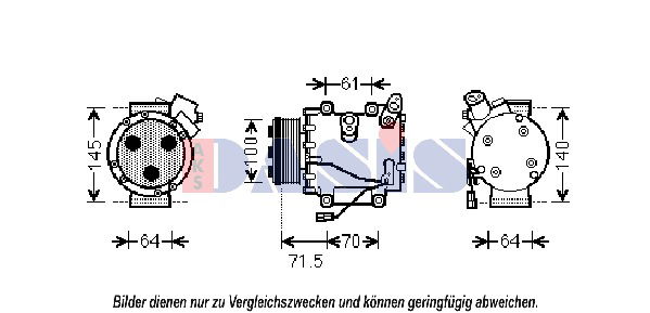 Kompressor, Klimaanlage AKS Dasis 851836N von AKS Dasis