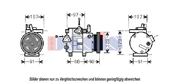 Kompressor, Klimaanlage AKS Dasis 851840N von AKS Dasis