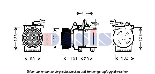 Kompressor, Klimaanlage AKS Dasis 851842N von AKS Dasis