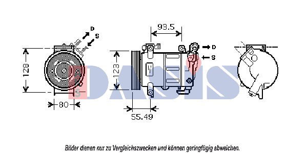 Kompressor, Klimaanlage AKS Dasis 851866N von AKS Dasis