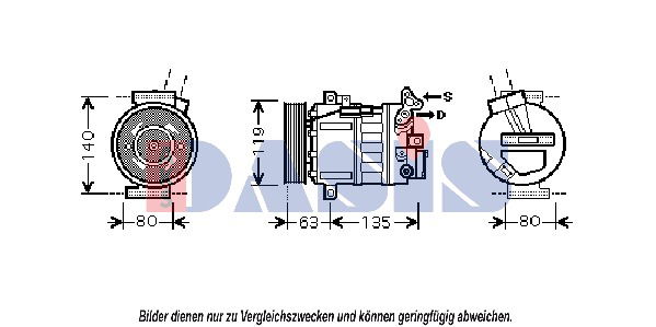 Kompressor, Klimaanlage AKS Dasis 851877N von AKS Dasis