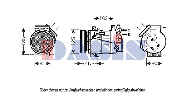 Kompressor, Klimaanlage AKS Dasis 851879N von AKS Dasis