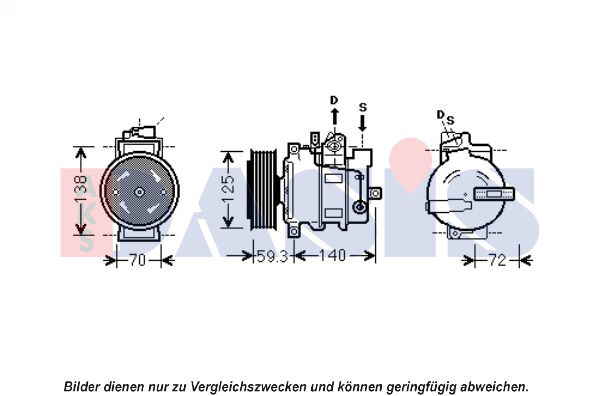 Kompressor, Klimaanlage AKS Dasis 851899N von AKS Dasis