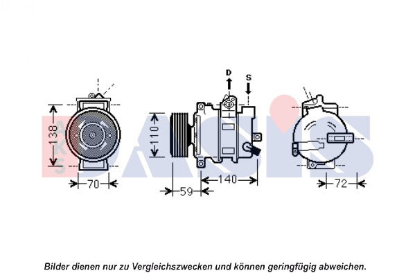 Kompressor, Klimaanlage AKS Dasis 851900N von AKS Dasis