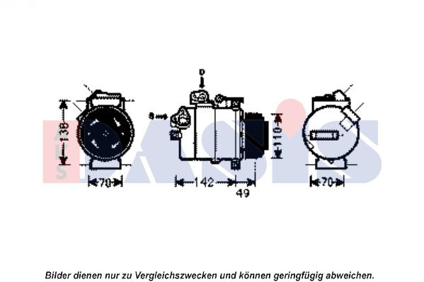 Kompressor, Klimaanlage AKS Dasis 851910N von AKS Dasis