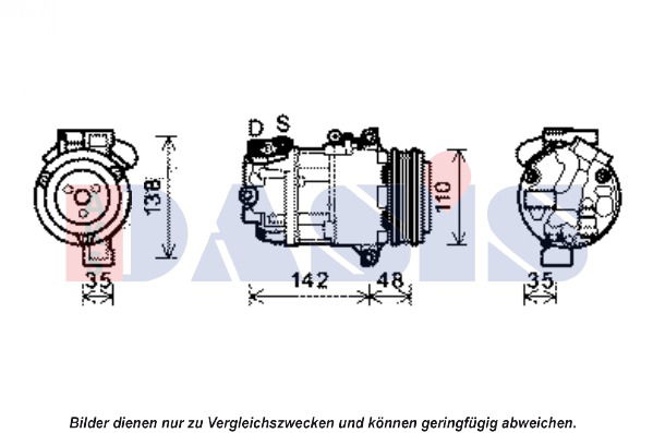 Kompressor, Klimaanlage AKS Dasis 851911N von AKS Dasis