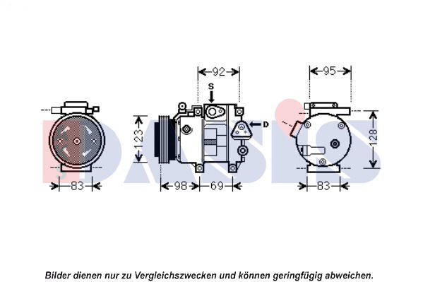 Kompressor, Klimaanlage AKS Dasis 851944N von AKS Dasis