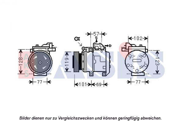 Kompressor, Klimaanlage AKS Dasis 851954N von AKS Dasis