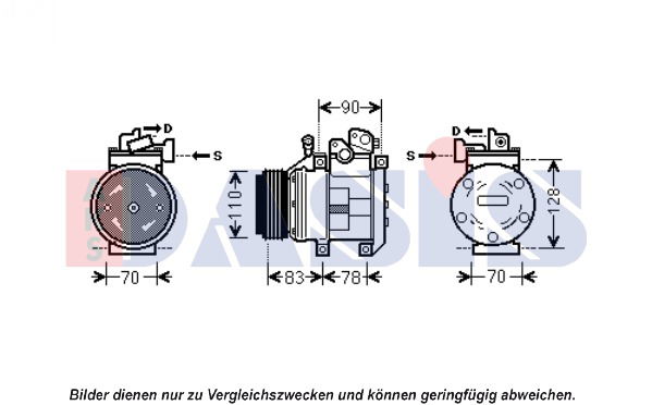 Kompressor, Klimaanlage AKS Dasis 851960N von AKS Dasis