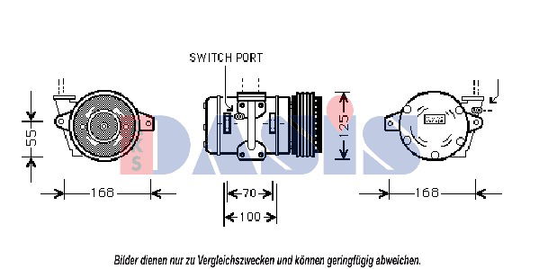 Kompressor, Klimaanlage AKS Dasis 852080N von AKS Dasis