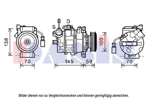 Kompressor, Klimaanlage AKS Dasis 852537N von AKS Dasis