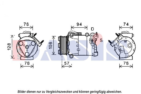 Kompressor, Klimaanlage AKS Dasis 852556N von AKS Dasis