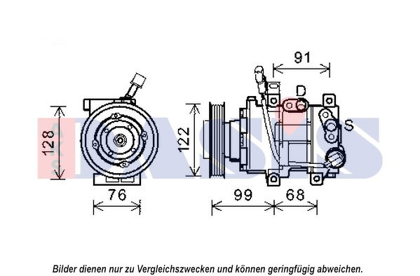 Kompressor, Klimaanlage AKS Dasis 852571N von AKS Dasis