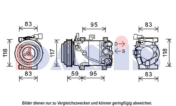 Kompressor, Klimaanlage AKS Dasis 852577N von AKS Dasis