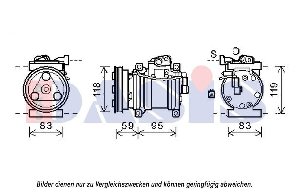 Kompressor, Klimaanlage AKS Dasis 852578N von AKS Dasis