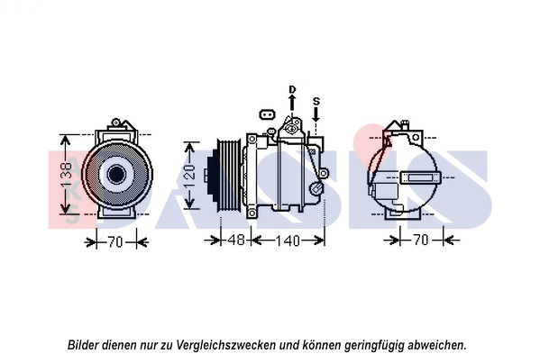 Kompressor, Klimaanlage AKS Dasis 852581N von AKS Dasis