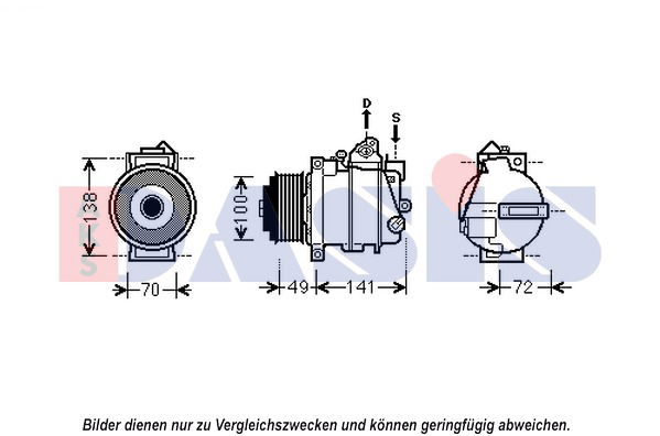 Kompressor, Klimaanlage AKS Dasis 852584N von AKS Dasis