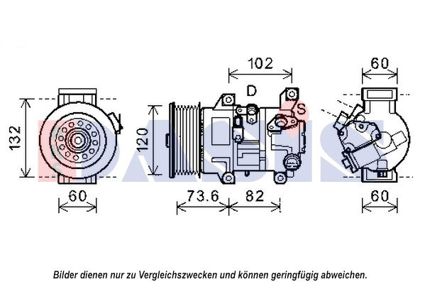 Kompressor, Klimaanlage AKS Dasis 852620N von AKS Dasis