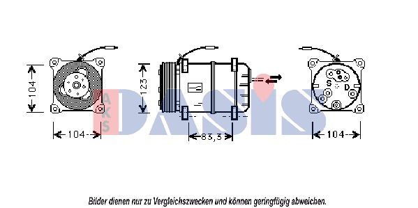 Kompressor, Klimaanlage AKS Dasis 852660N von AKS Dasis