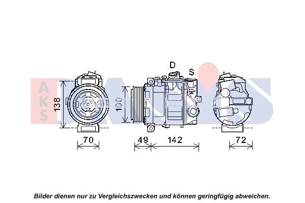 Kompressor, Klimaanlage AKS Dasis 852711N von AKS Dasis