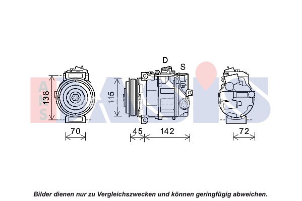 Kompressor, Klimaanlage AKS Dasis 852713N von AKS Dasis