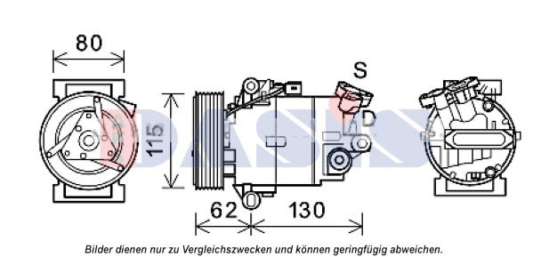 Kompressor, Klimaanlage AKS Dasis 852733N von AKS Dasis