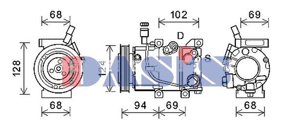 Kompressor, Klimaanlage AKS Dasis 852768N von AKS Dasis