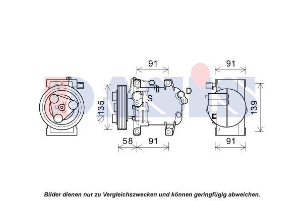 Kompressor, Klimaanlage AKS Dasis 852784N von AKS Dasis